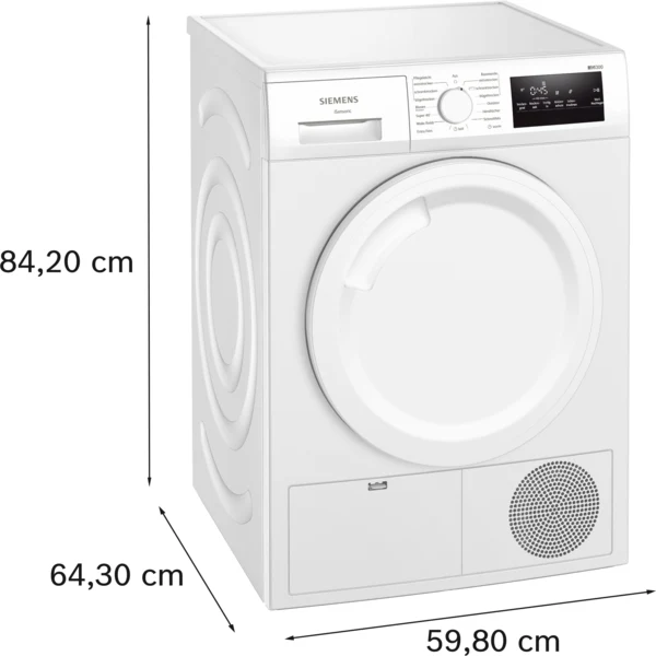 Siemens Wärmepumpen-Trockner 8 kg autoDry easyClean-Filter LED-Display WT43H004