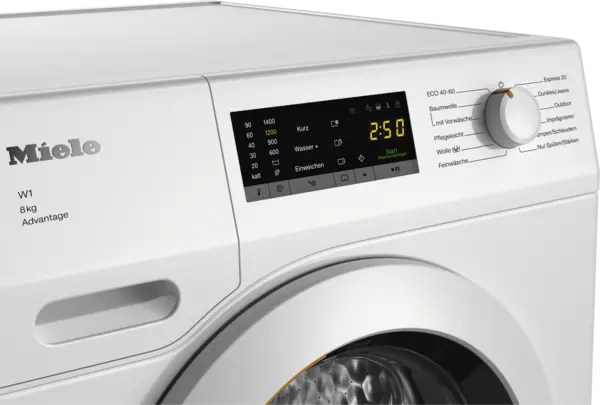 Miele WCA132 WCS 8kg Advantage W1 Waschmaschine Frontlader: A -10%* I 8 kg I 1400 U/min