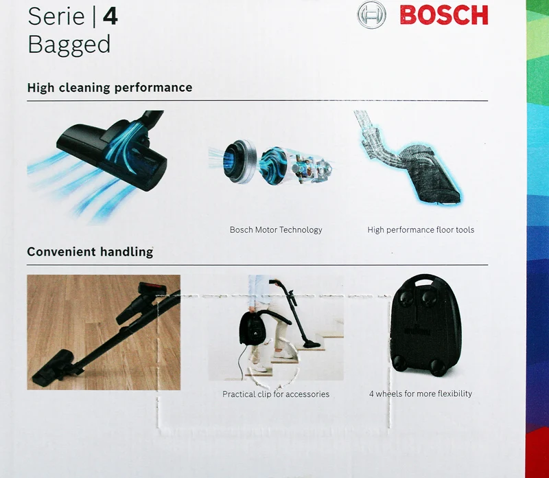 Bosch BGL38WH2 Serie4 Beutelstaubsauger mit Kabel 4L 600W weiß