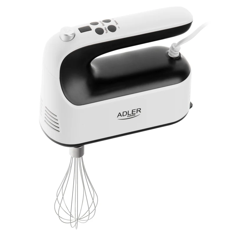 Adler AD 4229 Handmixer 600 Watt mit Rührbesen, Knethaken und Schneebesen