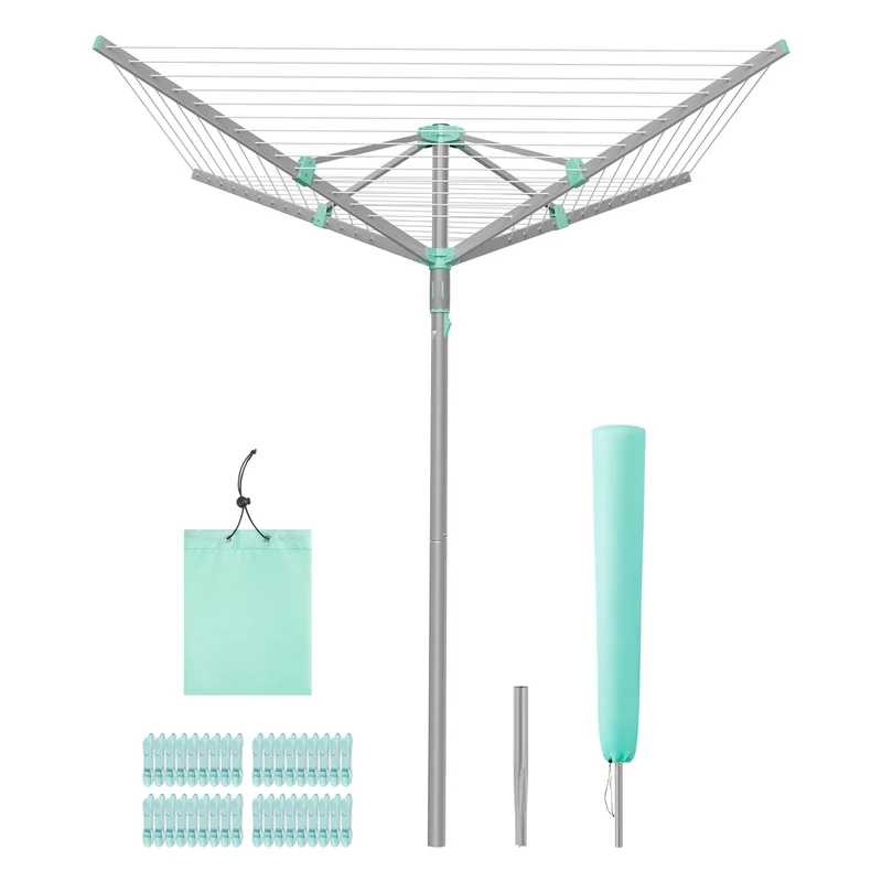 Wäschespinne mit Schutzhülle für draußen im Garten