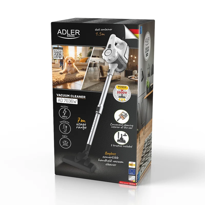 Adler AD 7036w Handstaubsauger mit Kabel 1,5L 800W beutellos