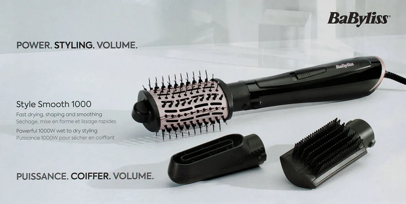 BaByliss AS128E Style Smooth 1000 Warmluftbürste