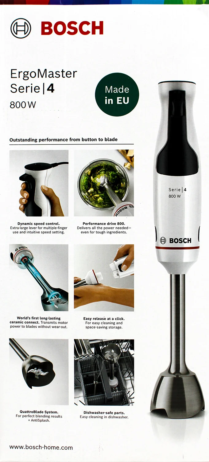 Bosch MSM4W421 Stabmixer-Set ErgoMaster Serie 4 weiss/grau 800 Watt