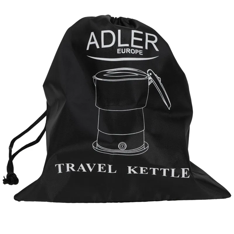 Adler AD 1377 Reise-Wasserkocher 0,6 l Silikon weiss