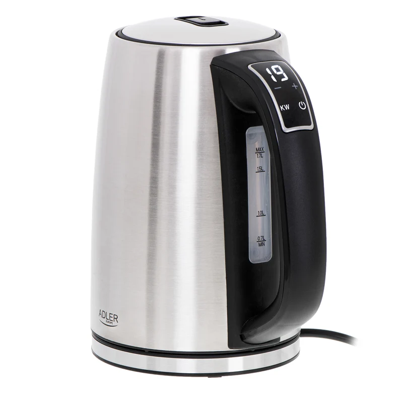Adler AD 1340 Edelstahl-Wasserkocher 1,7L mit Temperatureinstellung