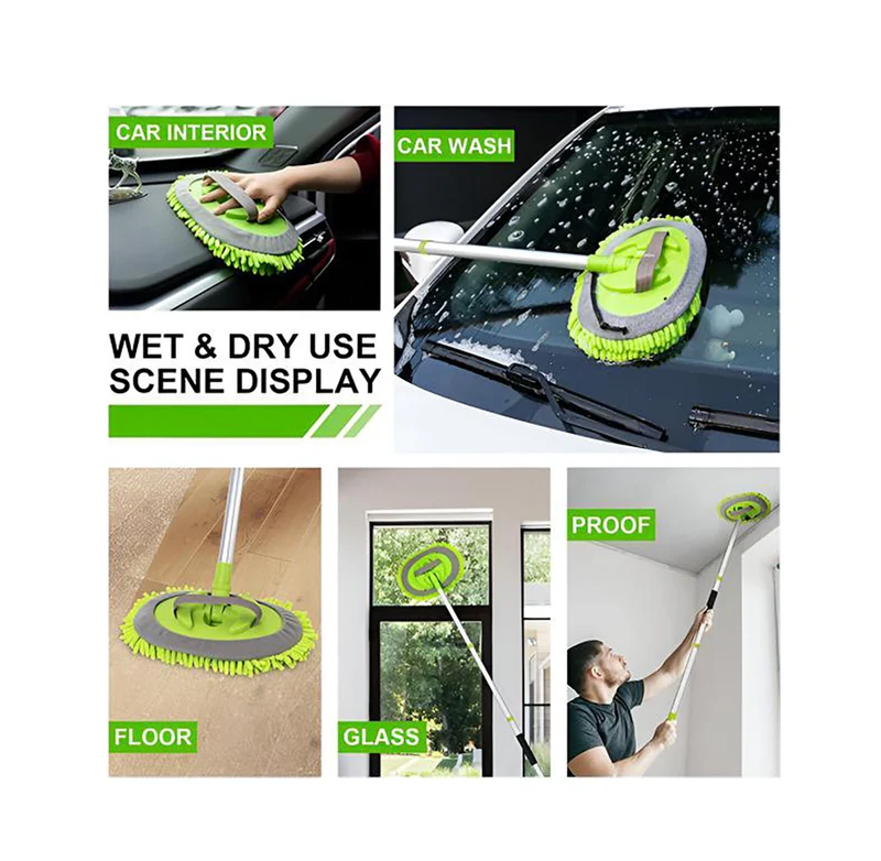 CLEANFUZZ Autowaschbürste mit ausziehbarem Stiel
