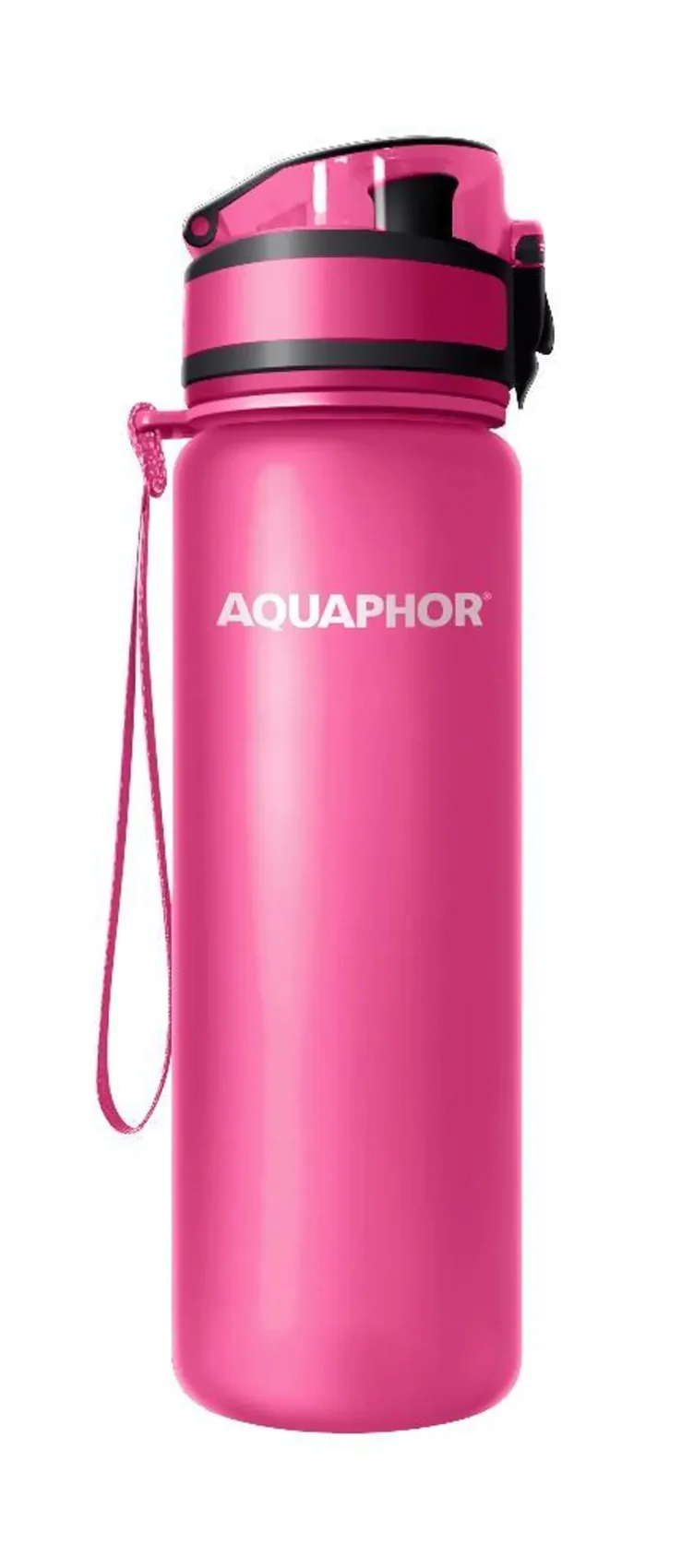 AQUAPHOR City Filterflasche 500ml Pink Flasche mit Wasserfilter für unterwegs