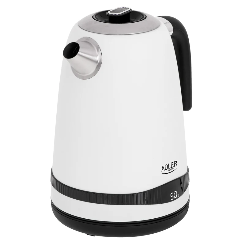 Adler AD 1295w Wasserkocher weiß 1,7 L mit Temperatureinstellung