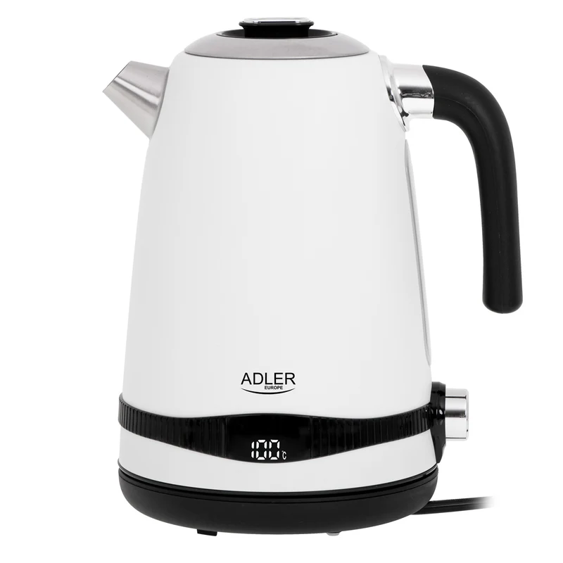 Adler AD 1295w Wasserkocher weiß 1,7 L mit Temperatureinstellung