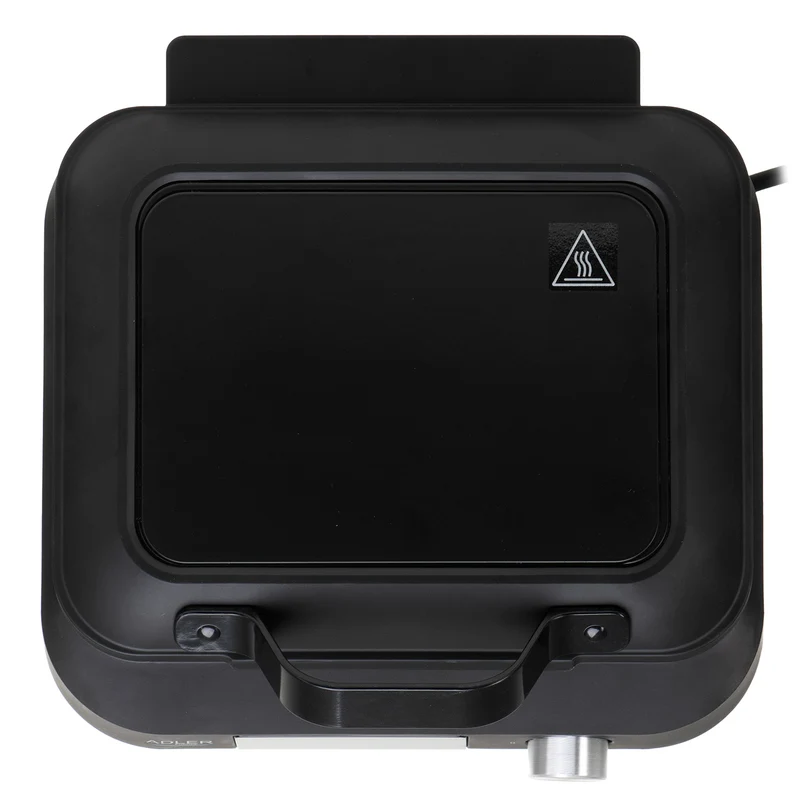 Adler AD 3087 Waffeleisen mit LED-Anzeige für 2 Waffeln, schwarz, 1500W