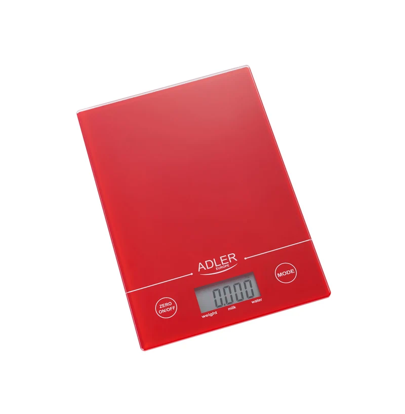 Adler AD 3138r Küchenwaage bis 5kg LCD Display Rot