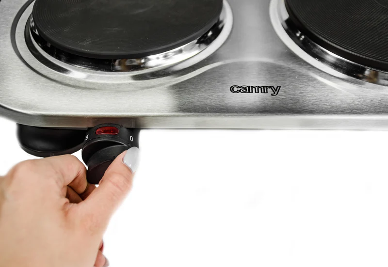 Camry CR 6511 Elektrische Doppel-Kochplatte Durchmesser 18,5 und 15,5 cm