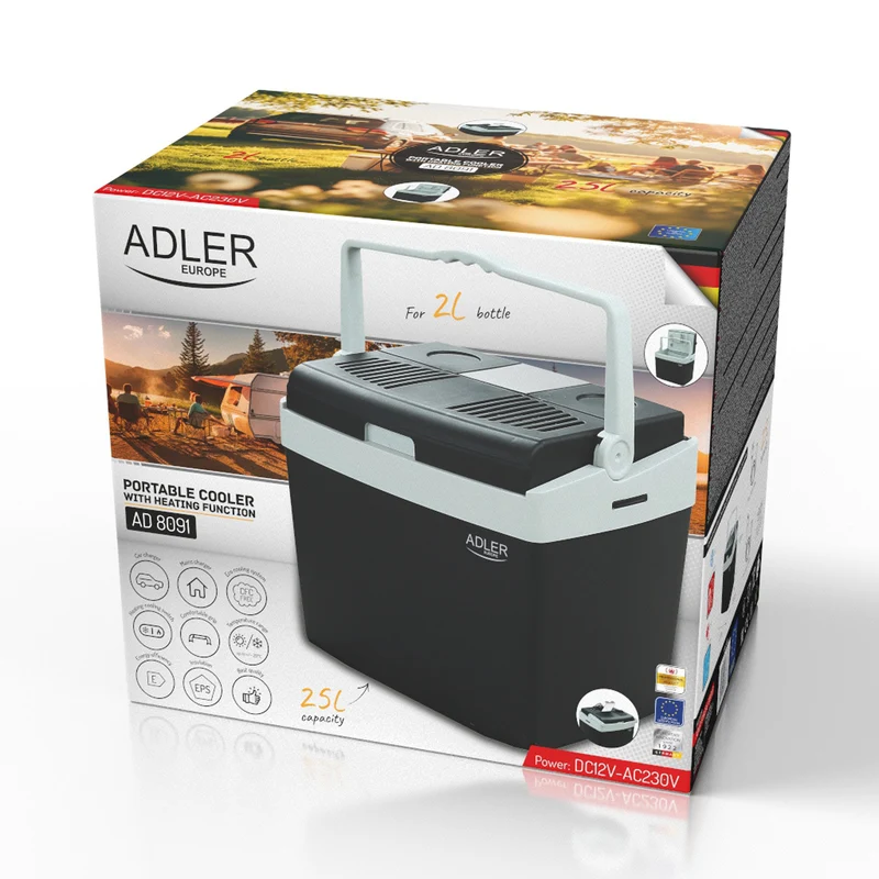 Adler AD 8091 Tragbare Kühlbox 25L schwarz