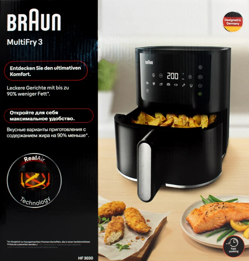 Braun HF3030BK MultiFry3 Heißluftfritteuse schwarz