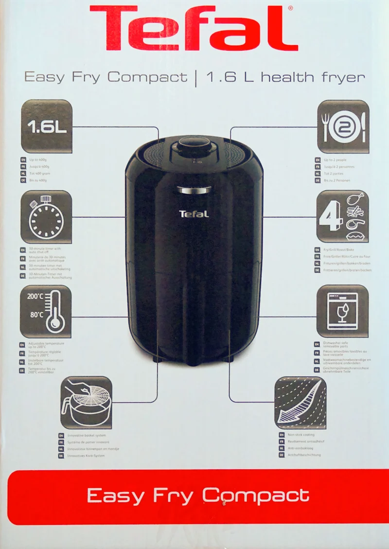 Tefal EY101815 Easy Fry Compact Heißluftfritteuse 1,6L