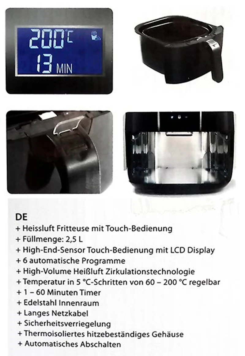 Caso Heißluftfritteuse AF200 schwarz 2,5L