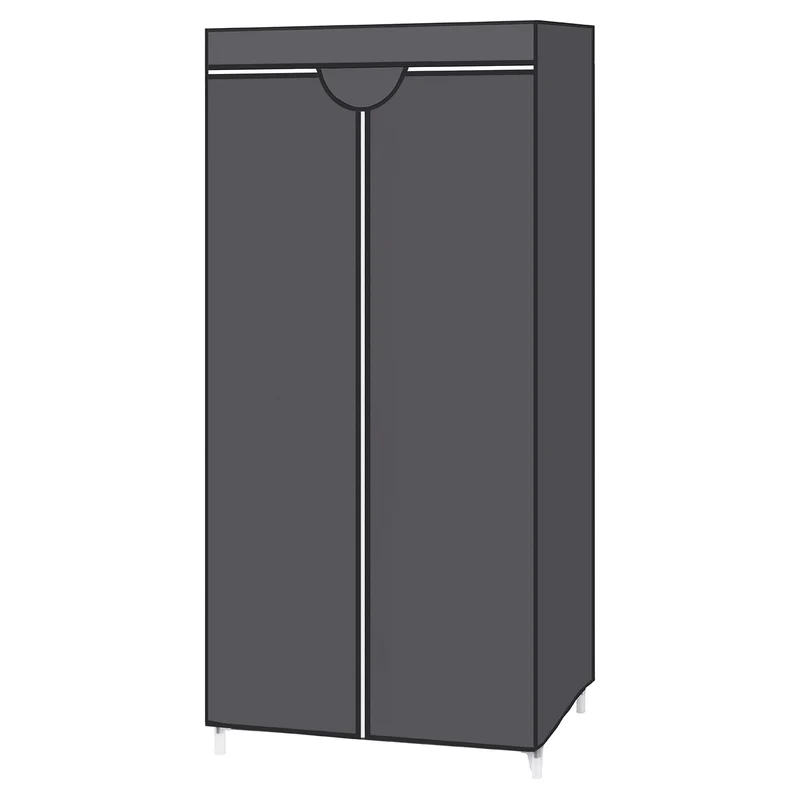 Stoffschrank mit Kleiderstange