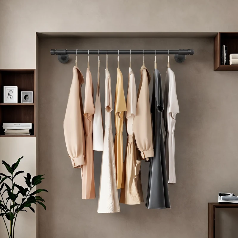 Kleiderstange für die Wand Industrie-Design
