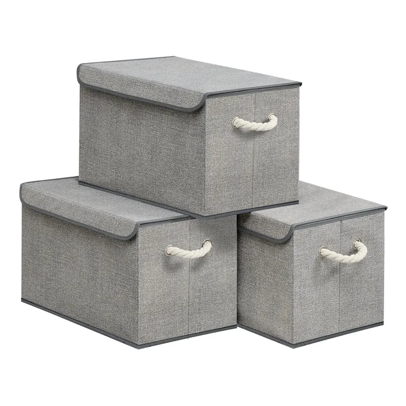 Stoffboxen mit Deckel 3er Set