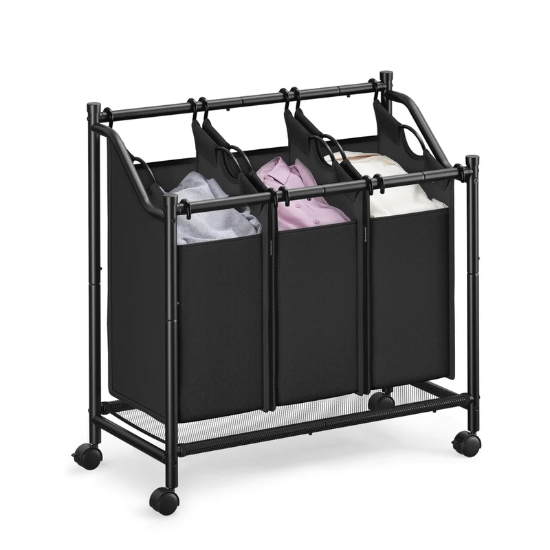 Wäschesammler mit 4 abnehmbaren Stofftaschen