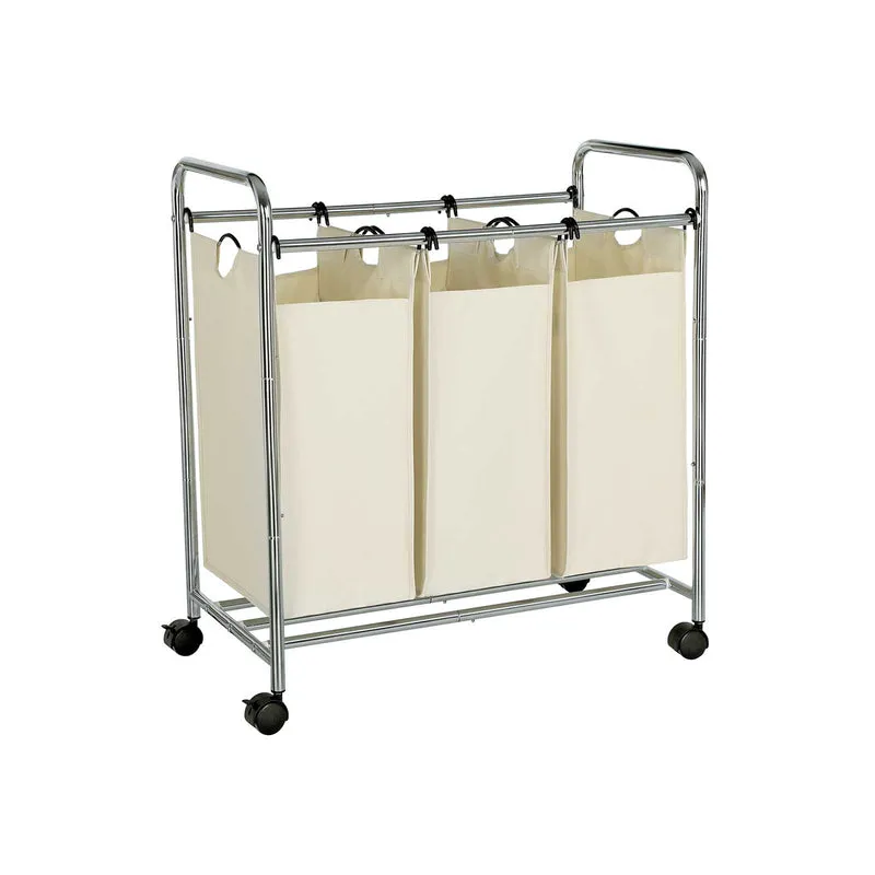Wäschesammler mit 3 abnehmbaren Stofftaschen