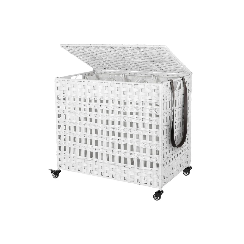 Handgeflochtener Wäschekorb aus Polyrattan