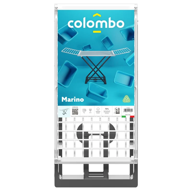 Colombo MARINO – Flügelwäschetrockner und Wäscheständer, 20 m Trockenlänge, für bis zu 9 kg Wäsche, hohe Stabilität