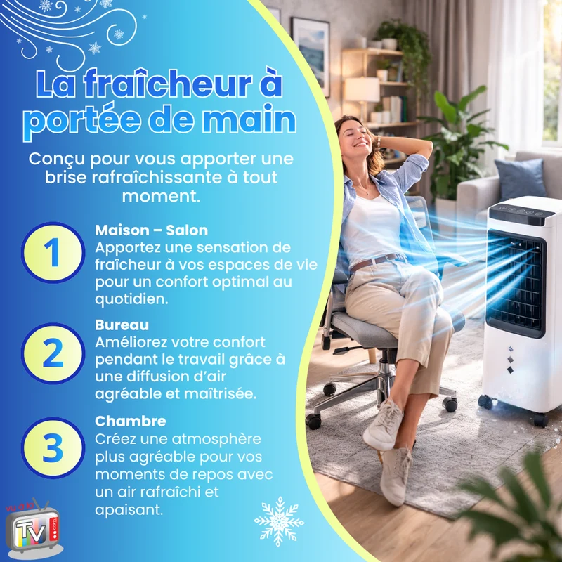 Refroidisseur d'air portable 3 en 1