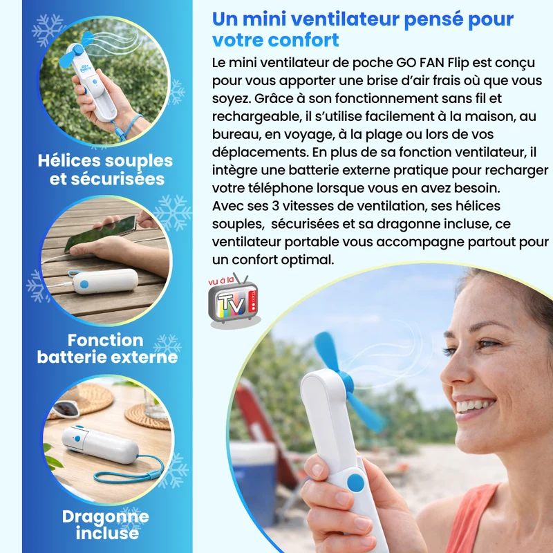 Mini Ventilateur Portable Go Fan Flip