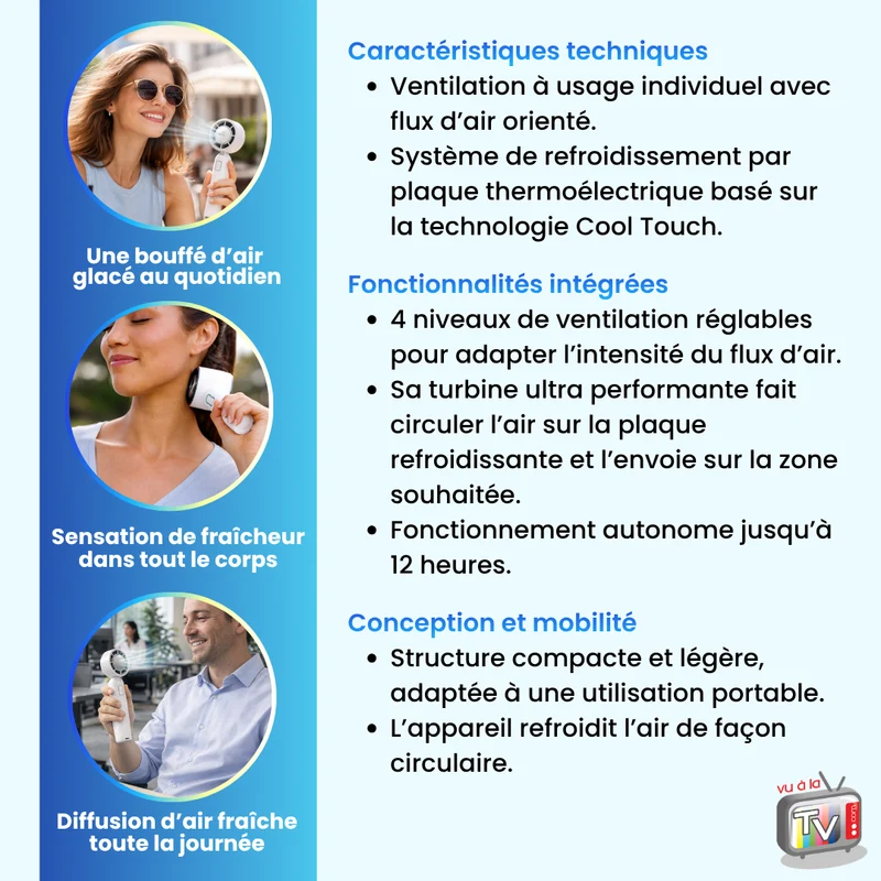 Ventilateur Portable Cool Touch Arctic Air