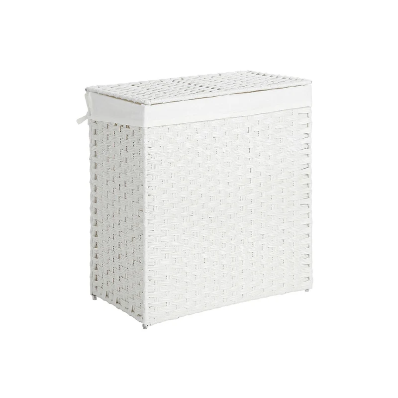 Handgeflochtener Wäschekorb aus synthetischem Rattan