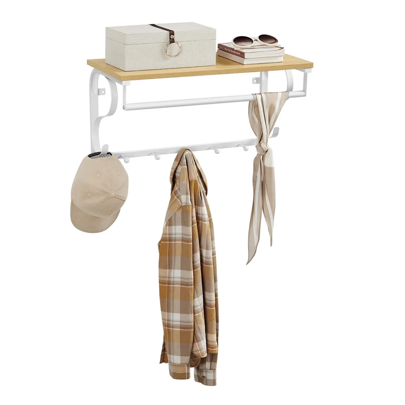 Wandgarderobe mit 5 Haken und Ablage