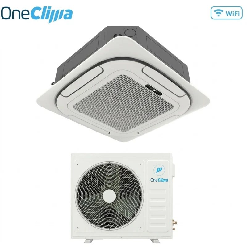 Condizionatore a Cassetta 4 Vie 36000 Btu AIR-36 CST-T Trifase R-32 Wi-Fi Optional con Griglia e Telecomando
