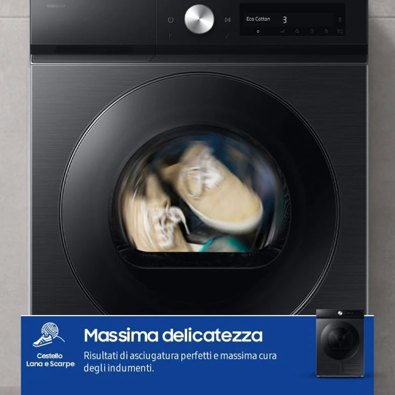 Sèche-linge Samsung DV90DB7845GBU3 WiFi 9 Kg classe A pompe à chaleur (H85xL60xP60) noir