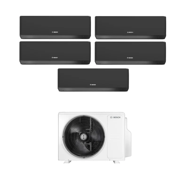 Climatiseur penta-split Bosch CLIMATE 7000i Black 7+7+7+7+9 avec 5000M 125/5 E R-32 Wi-Fi intégré