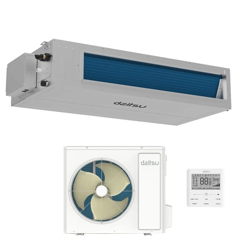 Climatiseur gainable triphasé Daitsu ACD60TKDBS de 60 000 BTU fonctionnant au R-32, avec Wi-Fi intégré et commande filaire