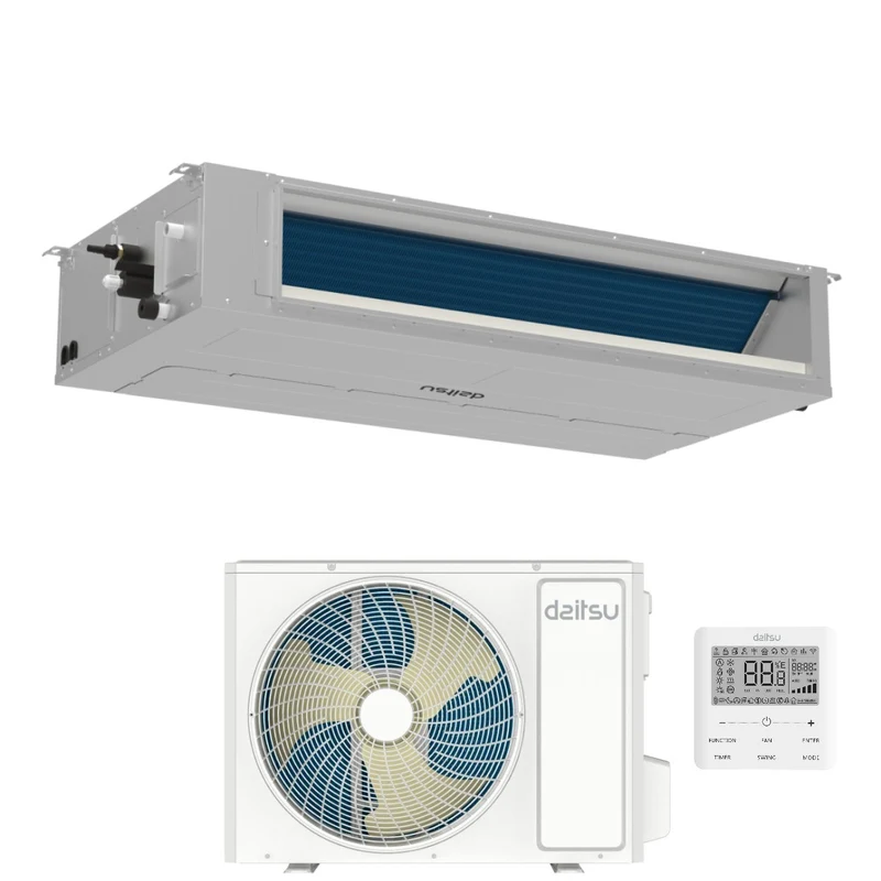 Climatiseur gainable monophasé Daitsu ACD42KDBS 42 000 BTU avec Wi-Fi intégré et commande filaire