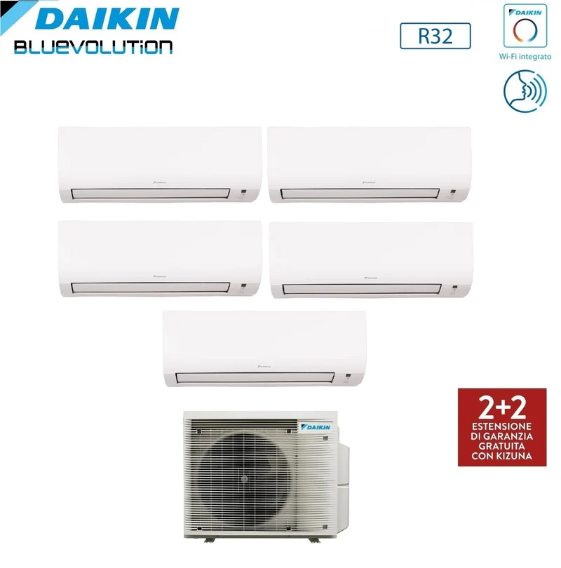 Climatiseur Daikin Penta Split COMFORA 9+9+9+9+9 avec 5MXM90A R-32 et Wi-Fi intégré