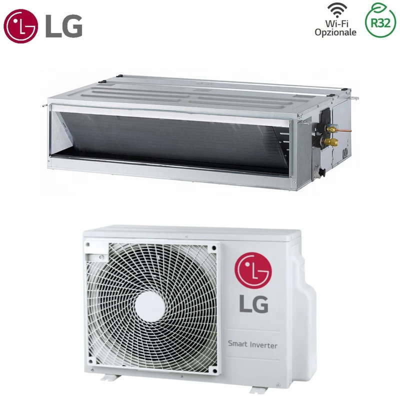 Climatiseur gainable haute pression LG Compact CM24F + UUB1 de 24 000 BTU avec R-32 et Wi-Fi en option