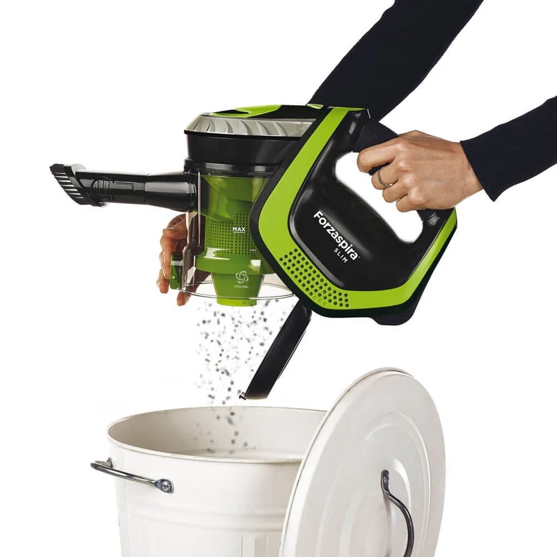 Aspirateur sans fil 2 en 1 Polti Forzaspira Slim SR110, 0,5 L, batterie 21,9 V, vert/noir