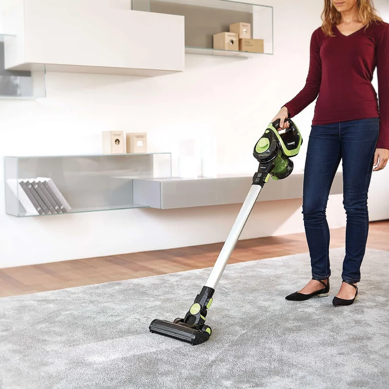 Aspirateur sans fil 2 en 1 Polti Forzaspira Slim SR110, 0,5 L, batterie 21,9 V, vert/noir