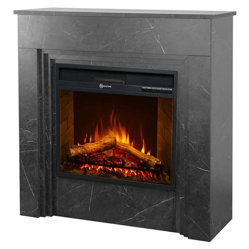 Cheminée électrique sur pied Divine Fire BELLINI effet marbre noir