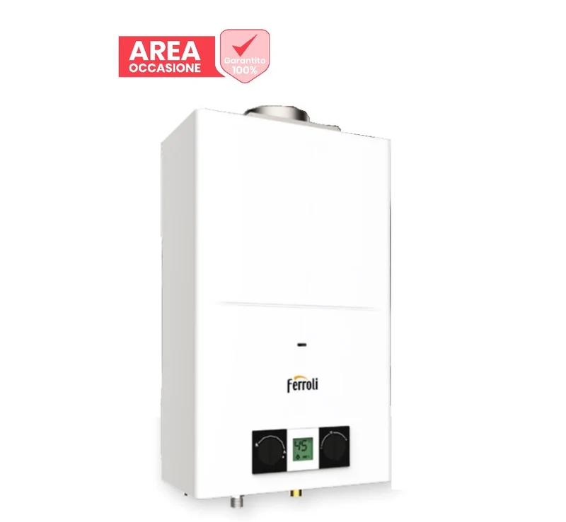 OFFRES SPÉCIALES 2494 Chauffe-eau à gaz Ferroli PEGASO ECO 11 à chambre ouverte, faibles émissions de NOx et de méthane,
