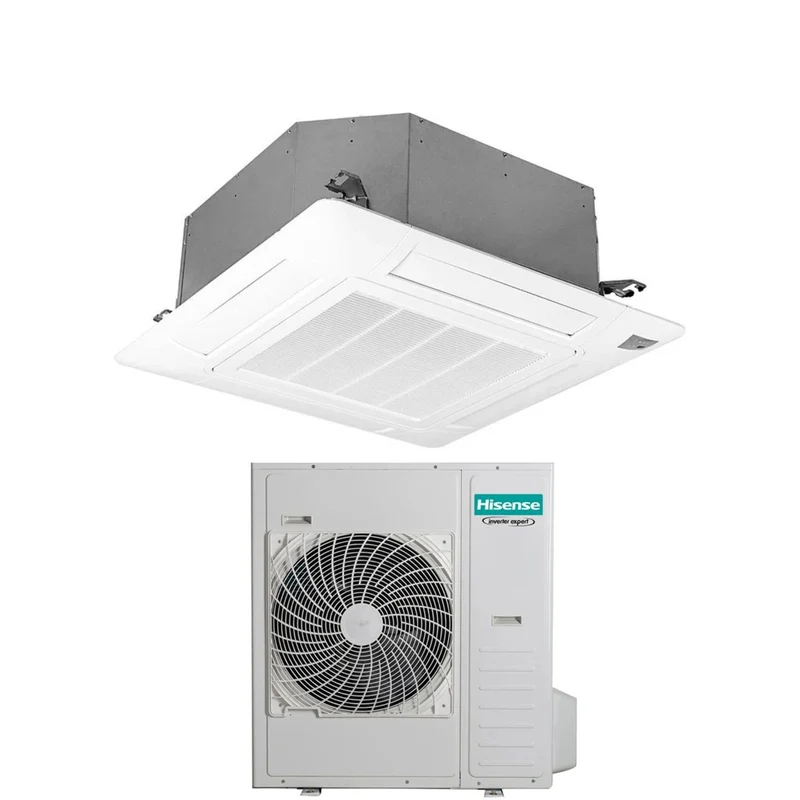 Climatiseur cassette Hisense Turbo 48 000 BTU AUC140UR4RKC8 R-32 avec Wi-Fi et télécommande en option