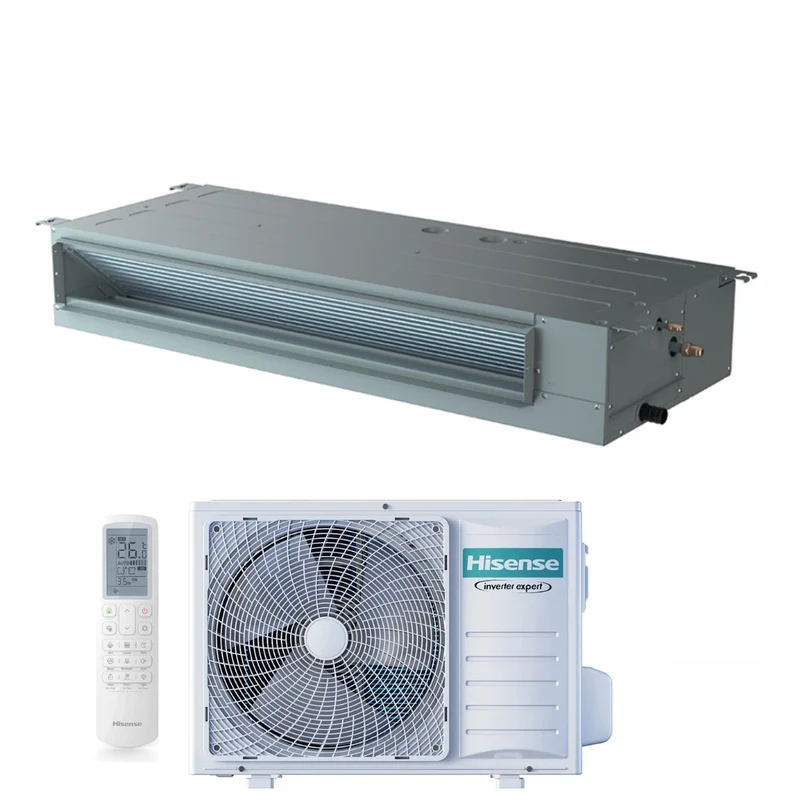 Climatiseur gainable monophasé Hisense AUD105UX4REH8 de 36 000 BTU avec Wi-Fi et télécommande en option