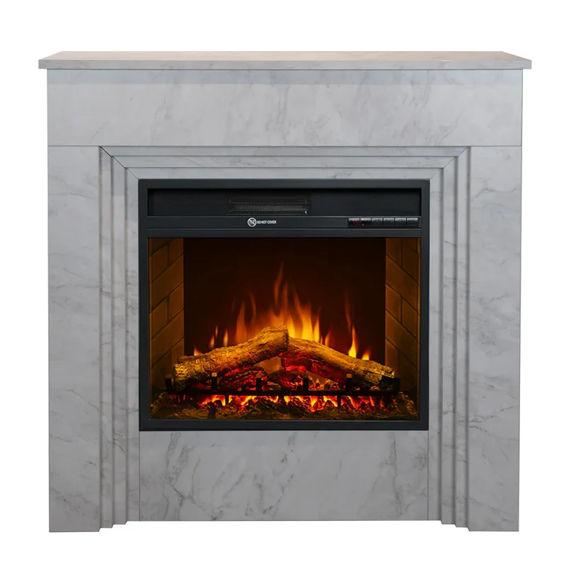 Cheminée électrique sur pied Divine Fire BELLINI effet marbre