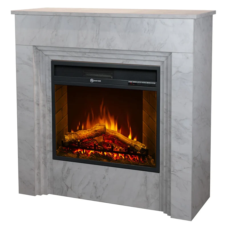 Cheminée électrique sur pied Divine Fire BELLINI effet marbre