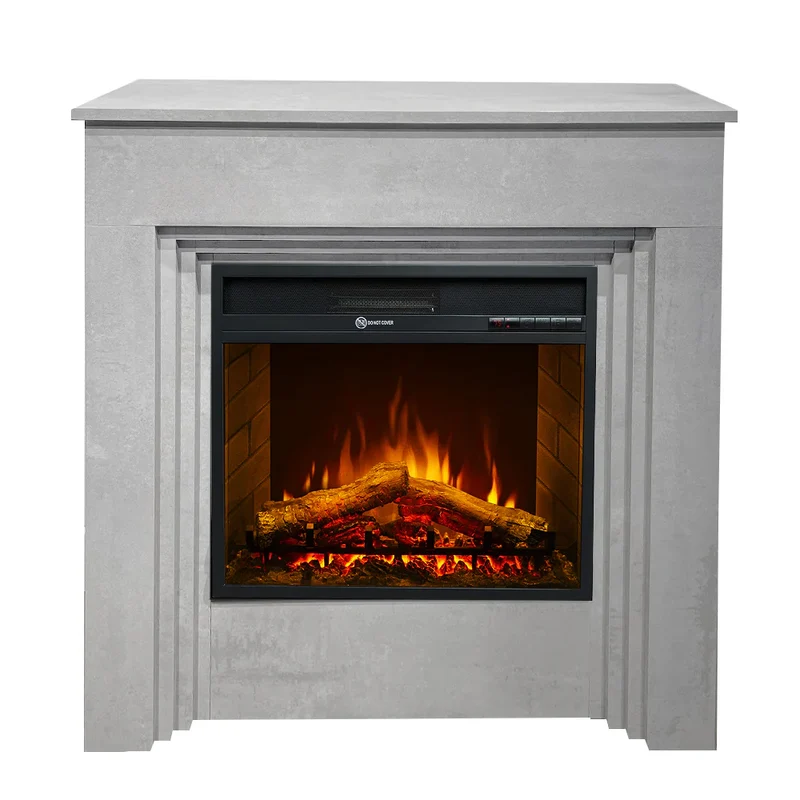 Cheminée électrique sur pied Divine Fire BELLINI effet béton