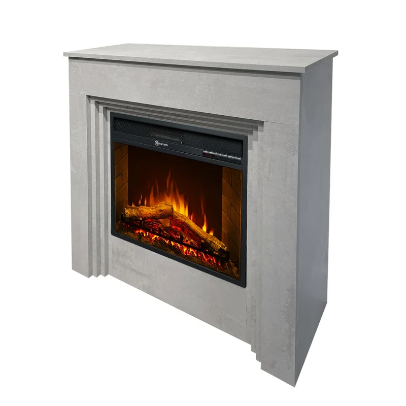 Cheminée électrique sur pied Divine Fire BELLINI effet béton